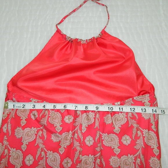 GAP Salmon Pink Silk Halter Dress , size 2 - Picture 7 of 12